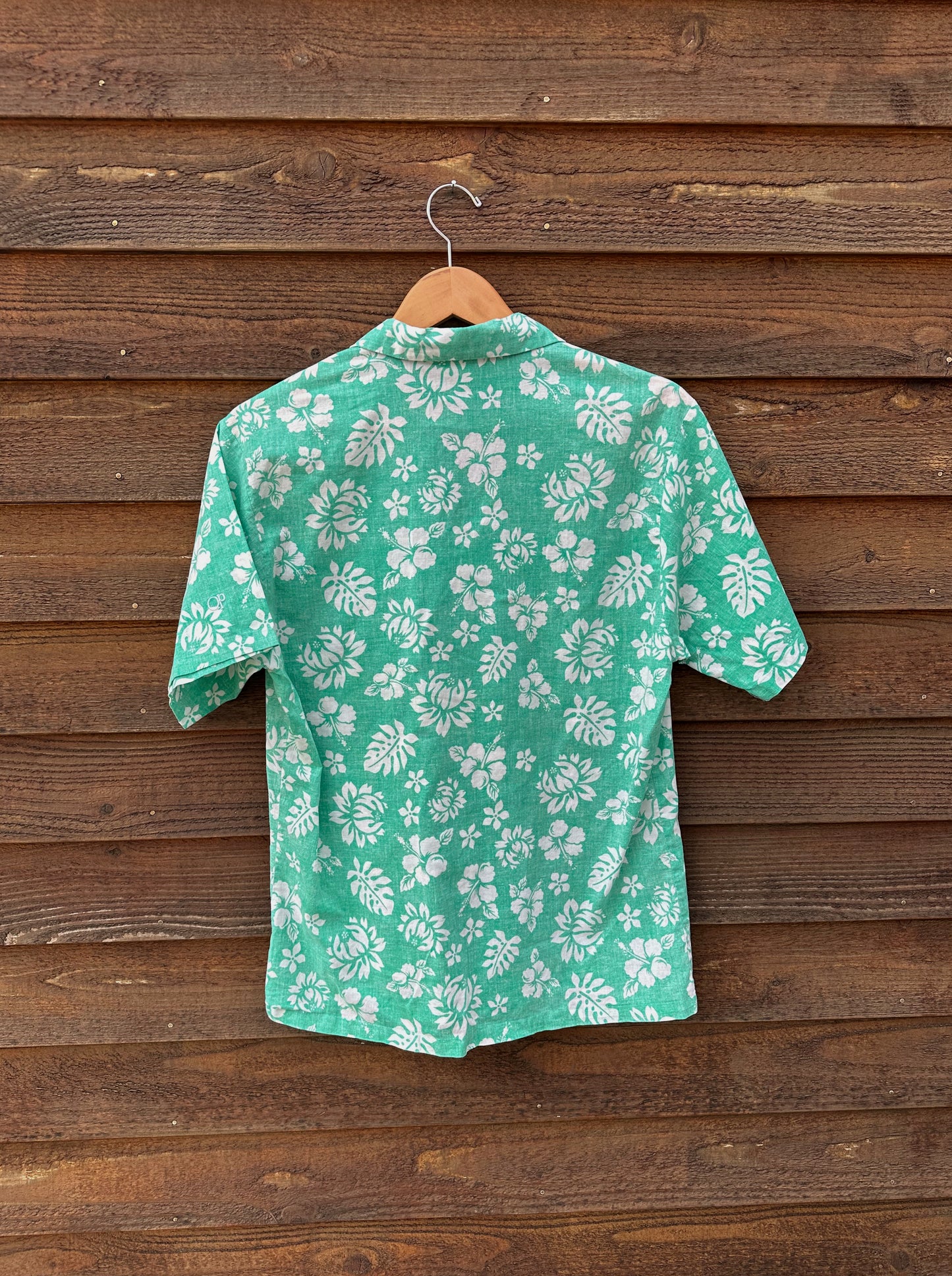 Vintage Tropical Print Camp Shirt