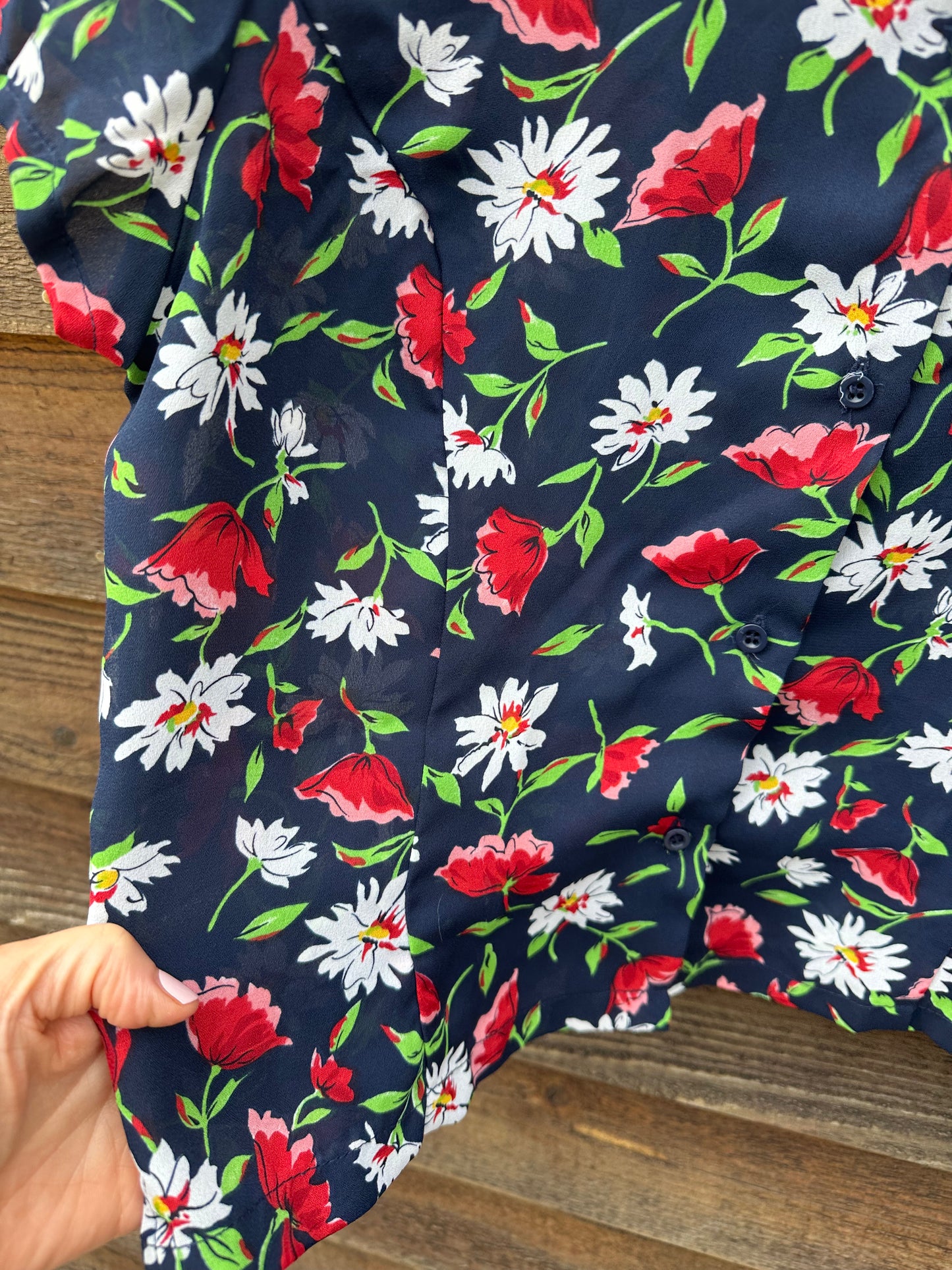 Vintage Esprit Cropped Floral Shirt