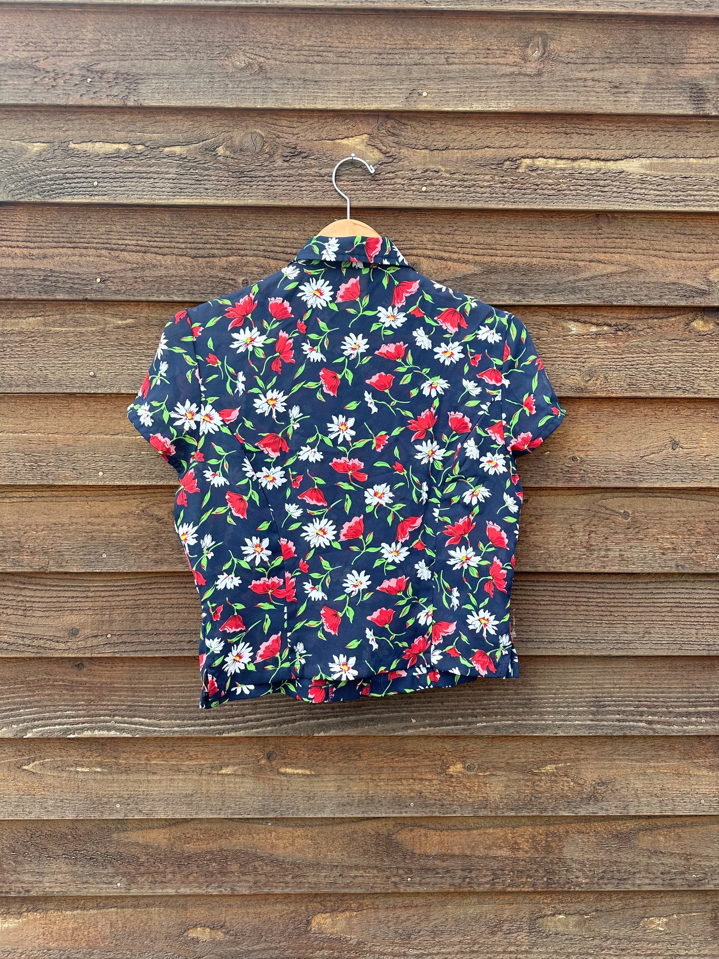 Vintage Esprit Cropped Floral Shirt