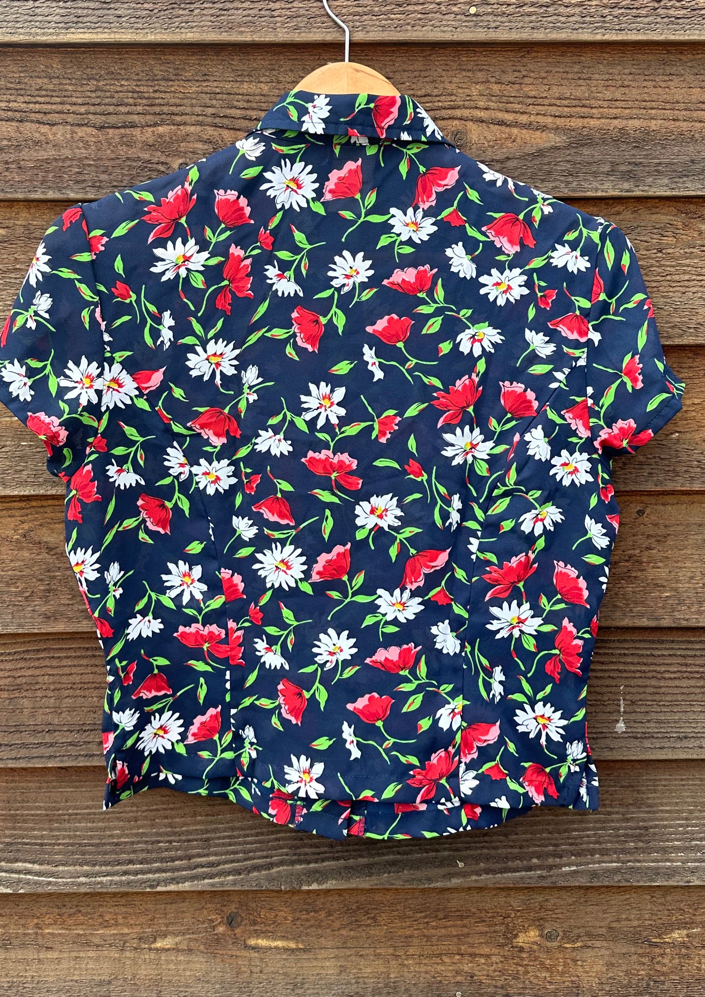Vintage Esprit Cropped Floral Shirt