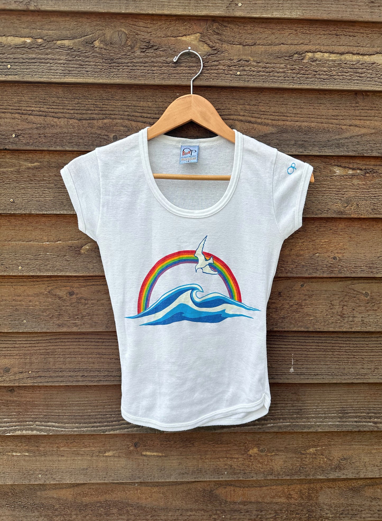 1970s Vintage Ocean Pacific Wave Print T-Shirt
