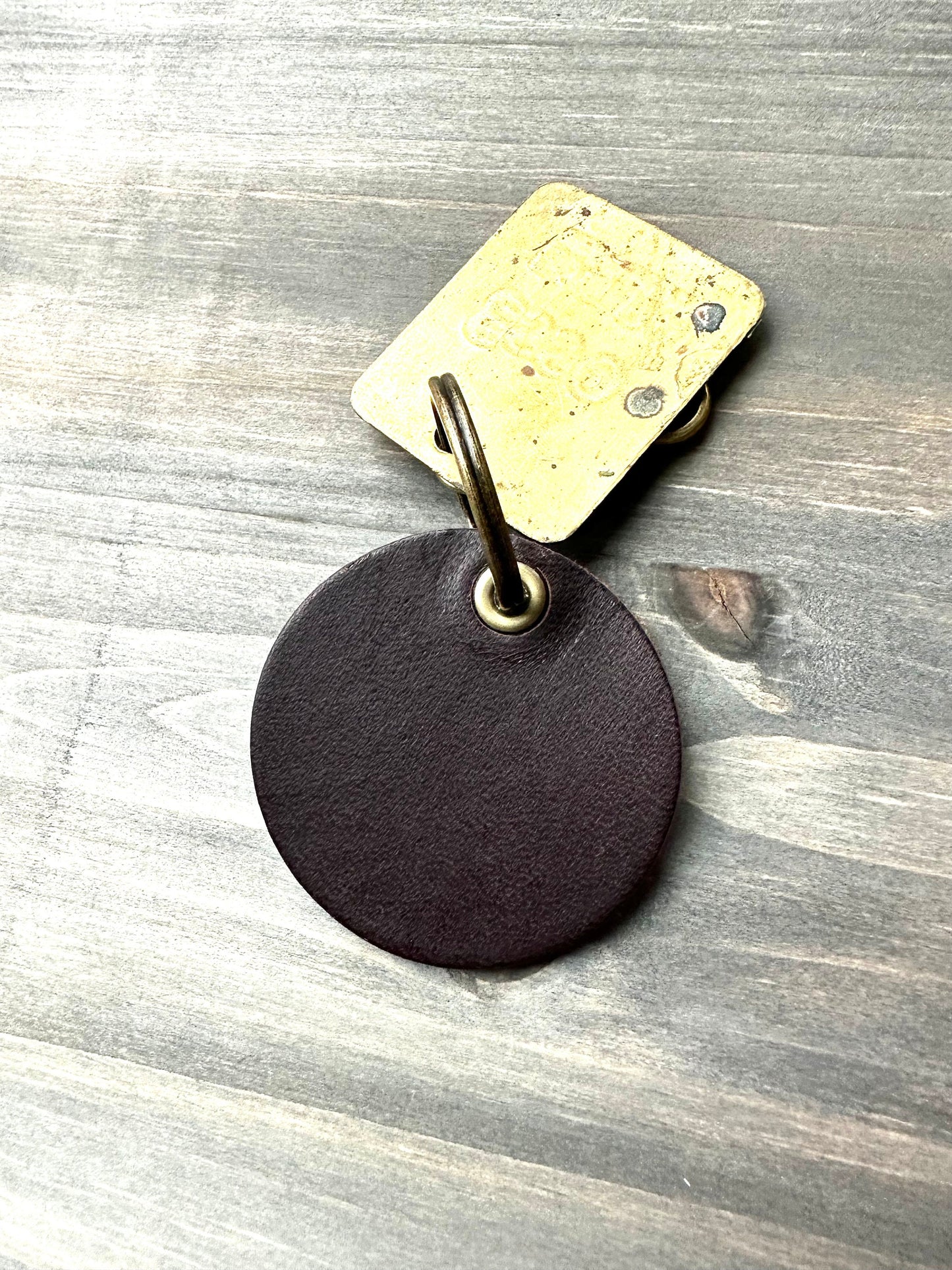 Vintage Brass Esso Gas Tag Keychain
