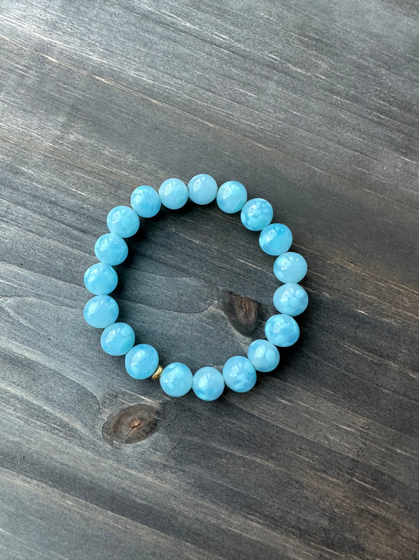 Vintage Japanese Glass Bead Stretch Bracelet