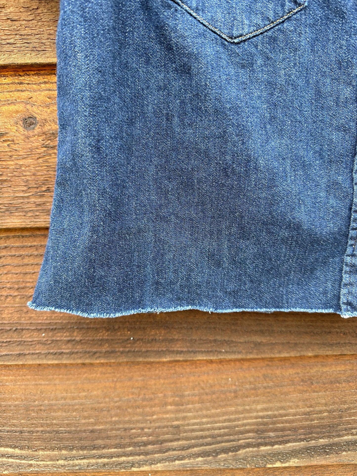 Cropped Denim Shirt
