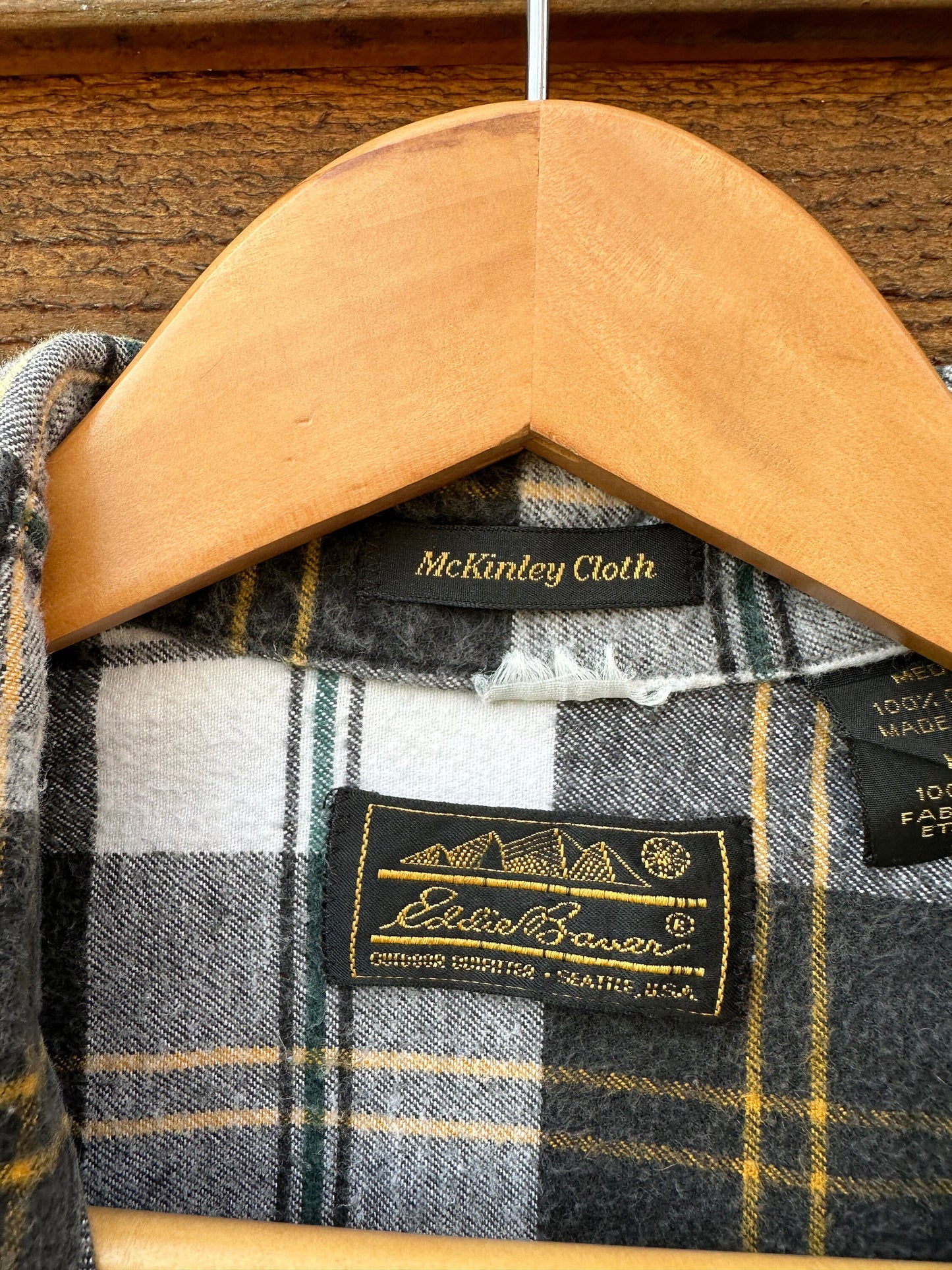 Vintage Eddie Bauer Plaid Flannel Button Up