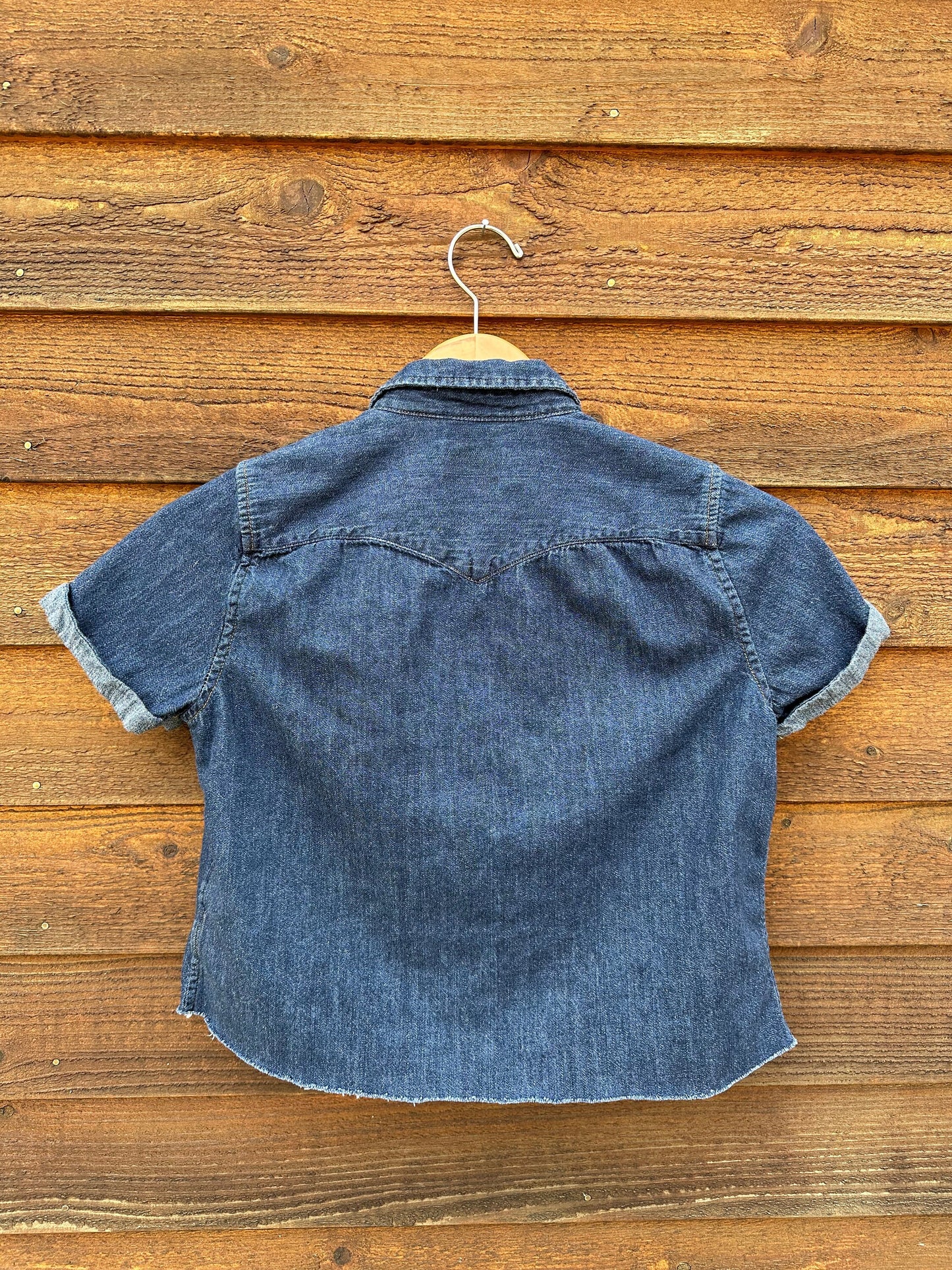 Cropped Denim Shirt